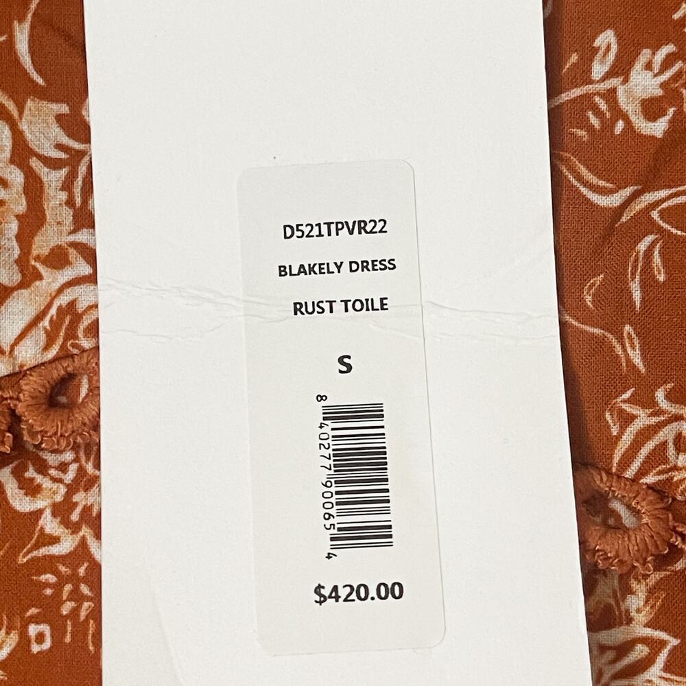 Caroline Constas Blakely Floral Mini Dress NWT Rust S - Picture 15 of 16
